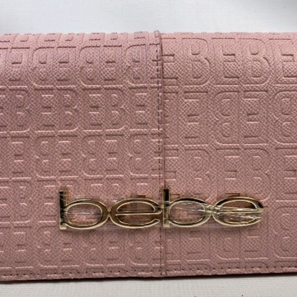 bebe Pink Quilted Chain Crossbody Bag - Picture 3 of 12